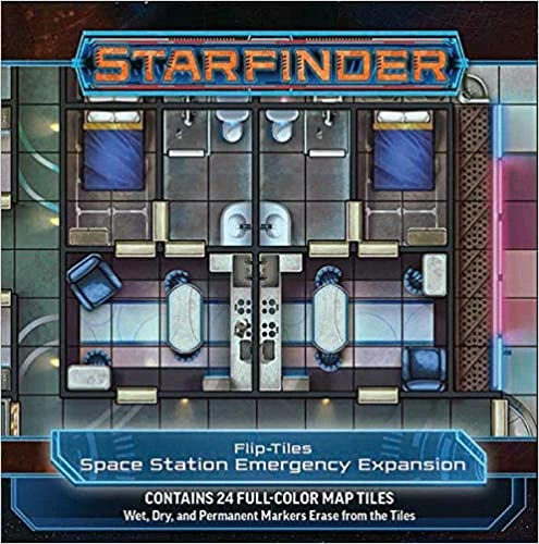 Paizo Role-Playing Games Starfinder: RPG - Flip-Tiles: Space Station Emergency Expansion 3 Paizo Role-Playing Games Starfinder: RPG - Flip-Tiles: Space Station Emergency Expansion