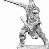 WizKids Pathfinder: Deep Cuts Unpainted Miniatures - Human Male Fighter Role-playing Miniatures