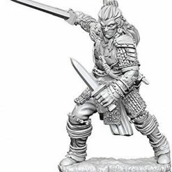 WizKids Pathfinder: Deep Cuts Unpainted Miniatures - Human Male Fighter Role-playing Miniatures