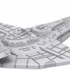 NECA Star Trek: Deep Cuts Unpainted Ships - Cardassian Galor Class Role-playing Miniatures
