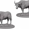 Wizkids: Deep Cuts Unpainted Miniatures - Oxen Role-playing Miniatures