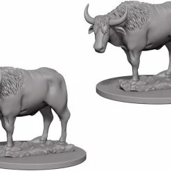 Wizkids: Deep Cuts Unpainted Miniatures - Oxen Role-playing Miniatures