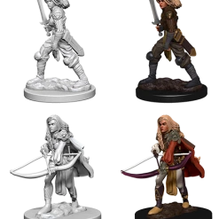 NECA Pathfinder: Deep Cuts Unpainted Miniatures - Human Female Fighter (72597)
