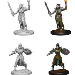 WizKids Role-playing Miniatures Pathfinder: Deep Cuts Unpainted Miniatures - Elf Female Fighter (72599)