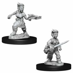 WizKids Pathfinder: Deep Cuts Unpainted Miniatures - Halfling Female Rogue