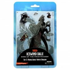 WizKids Role-playing Miniatures Icons Of The Realms: Rime Of The Frostmaiden - 2D Young Adult White Dragon