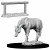 Wizkids: Deep Cuts Unpainted Miniatures - Horse & Hitch Role-playing Miniatures