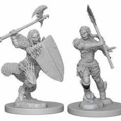 WizKids Pathfinder: Deep Cuts Unpainted Miniatures - Half Orc Female Barbarian