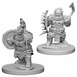 WizKids Role-playing Miniatures Pathfinder: Deep Cuts Unpainted Miniatures - Dwarf Male Barbarian