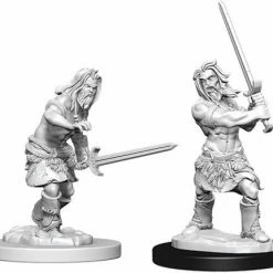 WizKids Pathfinder: Deep Cuts Unpainted Miniatures - Human Male Barbarian Role-playing Miniatures