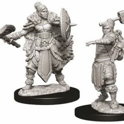 WizKids Nolzur's Marvelous Unpainted Miniatures - Female Half-Orc Barbarian