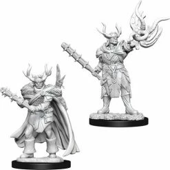 WizKids Pathfinder: Deep Cuts Unpainted Miniatures - Half-Orc Male Druid