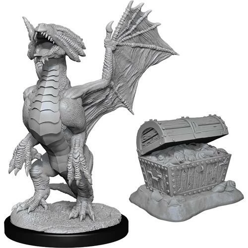 NECA Nolzur's Marvelous Unpainted Miniatures - Bronze Dragon Wyrmling & Pile Of Sea Found Treasure Role-playing Miniatures 3 NECA Nolzur's Marvelous Unpainted Miniatures - Bronze Dragon Wyrmling & Pile Of Sea Found Treasure Role-playing Miniatures
