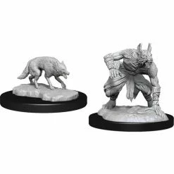 NECA Nolzur's Marvelous Unpainted Miniatures - Jackalwere & Jackal Role-playing Miniatures