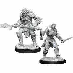 WizKids Nolzur's Marvelous Unpainted Miniatures - Bugbear Barbarian & Bugbear Rogue Role-playing Miniatures